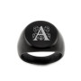 Zoppi Jewels|Anello uomo in acciaio nero personalizzabile