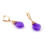 Zoppi Jewels|Orecchini in argento rosa con pietra viola