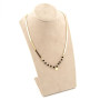 Zoppi Jewels:Collana con cuore e pietre nere in argento