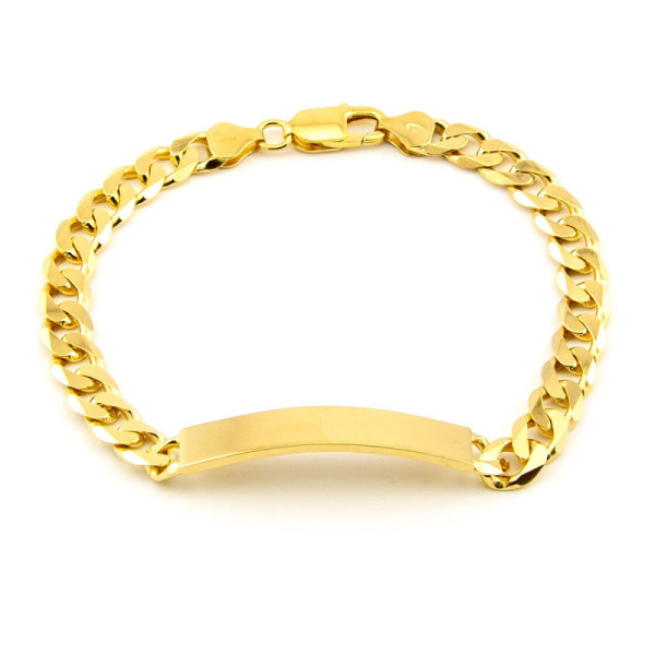 Zoppi Jewels:Bracciale maglia grumetta con targa in argento dorato:85,00 €