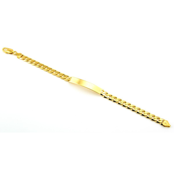 Zoppi Jewels:Bracciale maglia grumetta con targa in argento dorato:85,00 €