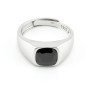Anello uomo in argento con pietra nera 38,00 € Anelli Uomo