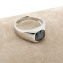 Anello uomo in argento con pietra nera 38,00 € Anelli Uomo