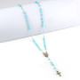 Zoppi Jewels|Collana a rosario con pietre azzurre in acciaio