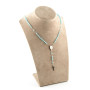Zoppi Jewels|Collana a rosario con pietre azzurre in acciaio