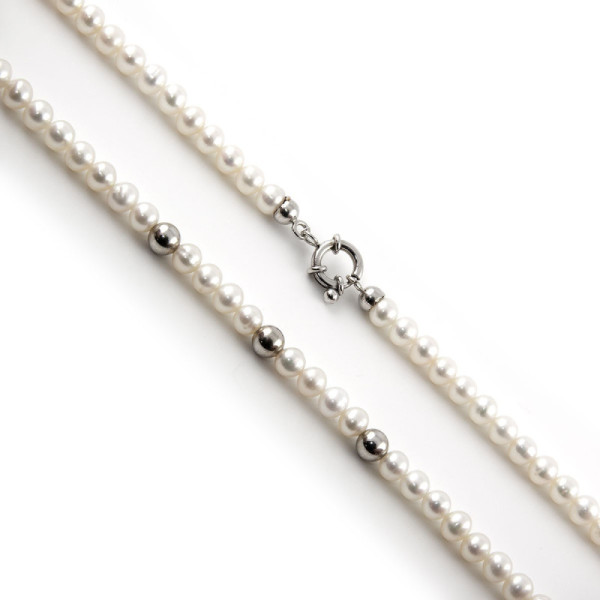 Zoppi Jewels|Collana di Perle coltivate 6 mm con elementi in argento 925