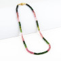 Collana di tormaline multicolor con susta a barile in oro 390,00 € Collane con gemme