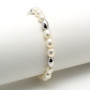 Zoppi Jewels|Bracciale di perle a goccia con elementi in oro bianco 18kt