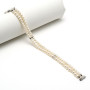 Bracciale con perle doppio filo 410,00 € Bracciali con gemme