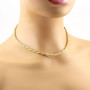 Collier a torchon in argento placcato oro