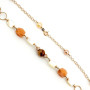 Collier in argento rosè con perle e pietre dure 130,00 € Collane Donna