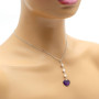 Collana in oro con perle e pietra a cuore 398,00 € Collane con gemme