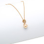 Collana in oro rosa con perla e diamanti 890,00 € Collane oro diamanti