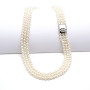 Collana 3 fili di perle con susta oro e diamanti 1,00 € Collane con gemme