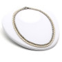 Collana di perle coltivate doppio filo bianco e grigio 860,00 € Collane con gemme