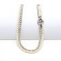 Collana di perle coltivate doppio filo bianco e grigio 860,00 € Collane con gemme
