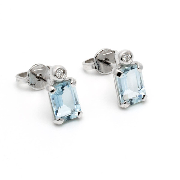 Zoppi Jewels|Orecchini in oro 18kt con acquamarina e diamanti