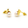 Orecchini in oro con perle 7mm e diamanti 430,00 € Orecchini con gemme