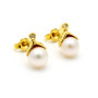 Orecchini in oro con perle 7mm e diamanti 430,00 € Orecchini con gemme