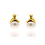 Orecchini in oro con perle 7mm e diamanti 430,00 € Orecchini con gemme