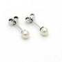 Zoppi Jewels|Orecchini con perle coltivate 5mm in oro bianco