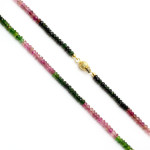 Zoppi jewels|Girocollo di tormalina multicolor con susta tonda in oro|375,00 €