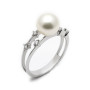 Zoppi Jewels|Anello con perla 8 mm e diamanti 12 Ct