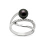 Zoppi Jewels|Anello con perla nera 7mm e diamanti