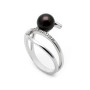 Zoppi Jewels|Anello con perla nera 7mm e diamanti