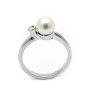 Anello in oro con perla 7 mm e diamante 660,00 € Anelli con gemme