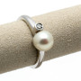 Anello in oro con perla 7 mm e diamante 660,00 € Anelli con gemme