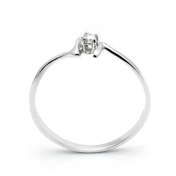 Anello solitario con diamante da 0,03 Ct. 190,00 € Anelli oro diamanti
