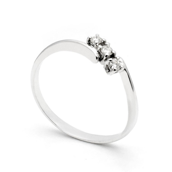 Anelli oro diamantiAnello Trilogy con diamanti 0,09 Ct. in oro bianco280,00 €