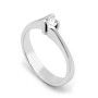Anello solitario in oro bianco con diamante naturale 0,14ct 930,00 € Anelli oro diamanti