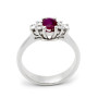 Anello in oro bianco con rubino e diamanti 980,00 € Anelli oro diamanti
