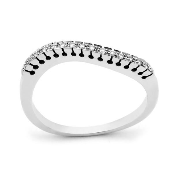 Zoppi jewels|Anello riviera a onda in oro bianco e diamanti|380,00 €