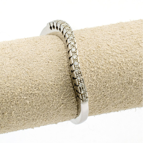 Zoppi jewels|Anello riviera a onda in oro bianco e diamanti|380,00 €