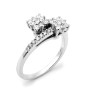 Anello contrariè in oro bianco e diamanti 0,62 ct 1,00 € Anelli oro diamanti