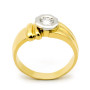 Solitario uomo in oro giallo e diamante 0,28ct 1,00 € Anelli oro diamanti