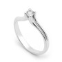 Zoppi Jewels|Anello solitario in oro bianco con diamante naturale 0,17ct