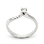 Zoppi Jewels|Anello solitario in oro bianco con diamante naturale 0,17ct