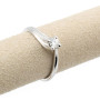 Zoppi Jewels|Anello solitario in oro bianco con diamante naturale 0,17ct