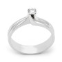 Zoppi Jewels|Anello solitario in oro bianco con diamante naturale 0,15ct