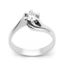 Zoppi Jewels|Anello solitario in oro bianco 18kt con diamante naturale 0,38Ct