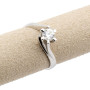 Zoppi Jewels|Anello solitario in oro bianco 18kt con diamante naturale 0,38Ct