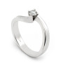 Zoppi Jewels|Anello solitario in oro bianco 18kt con diamante naturale 0,21ct