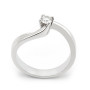 Zoppi Jewels|Anello solitario in oro bianco 18kt con diamante naturale 0,21ct