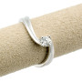 Zoppi Jewels|Anello solitario in oro bianco 18kt con diamante naturale 0,21ct