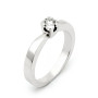 Zoppi Jewels|Anello solitario in oro bianco con diamante naturale 0,14ct