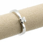 Zoppi Jewels|Anello solitario in oro bianco con diamante naturale 0,14ct